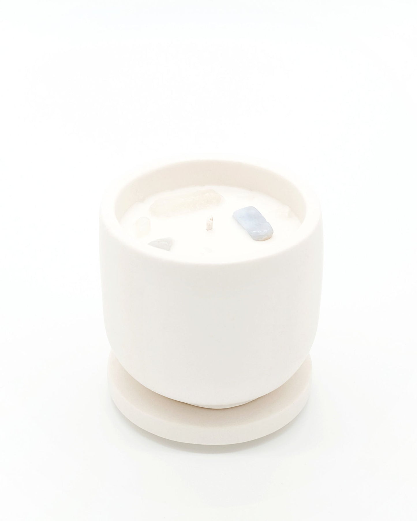 lumabloom Creme White - CandlePlant Set Reine Baumwolle candleplant candleplant set creme white duftkerze edelsteine kerze lumabloom pflanzensamen reine baumwolle weiß
