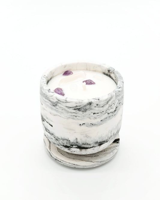 lumabloom Marble - CandlePlant Set Liebliche Vanille candleplant candleplant set duftkerze edelsteine kerze lumabloom marble marmor pflanzensamen vanille