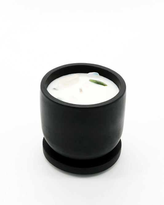 lumabloom Samt Black - CandlePlant Set Cremiger Cappuccino candleplant candleplant set cappuccino duftkerze edelsteine kerze lumabloom pflanzensamen samt black schwarz